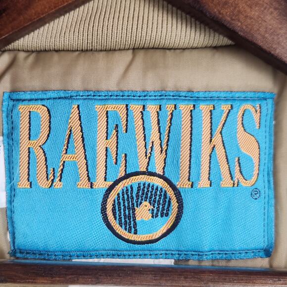 Raewiks Mens Chore Coat SZ LG Orange Hooded Insulated Water Proof Vintage - Picture 5 of 16